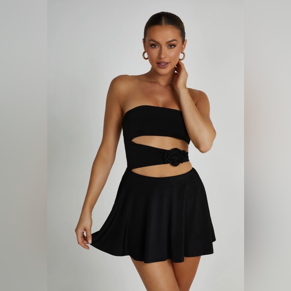 Meshki Montana Rose strapless mini dress